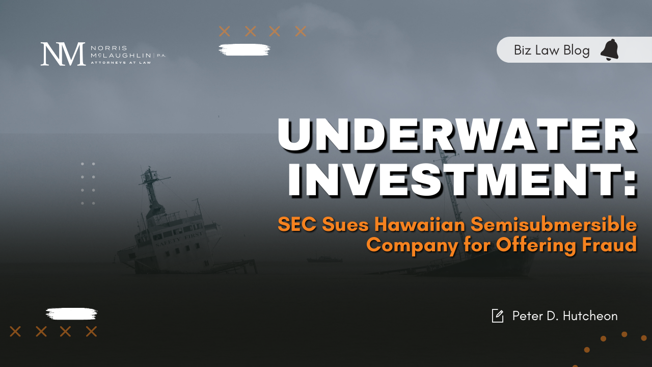 Underwater Investment: SEC Sues Hawaiian Semisubmersible Company for Offering Fraud