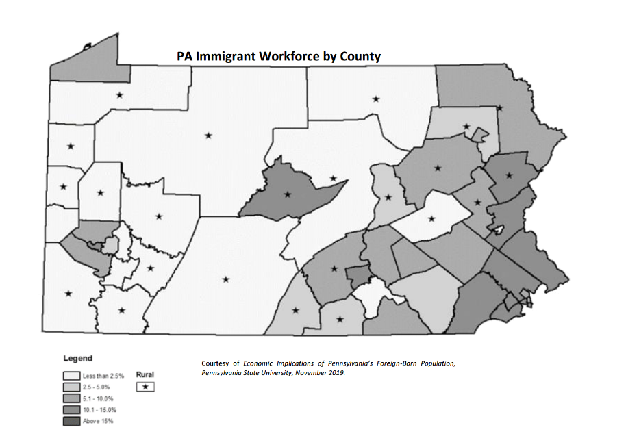 Report: Pennsylvania’s Foreign-Born Rural and Urban Immigrant Workforce Continues to Climb