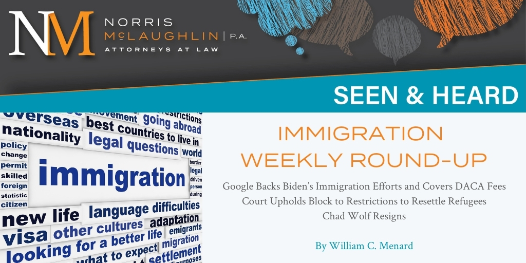 Immigration Weekly Round-Up: Court Allows NJ to Restrict Police Cooperation with Immigration Officials; Pathway to Permanent Residence Included with Senate Budget Resolution; Biden Orders ICE Officer Not to Detain Crime Victims, Those Assisting Police
