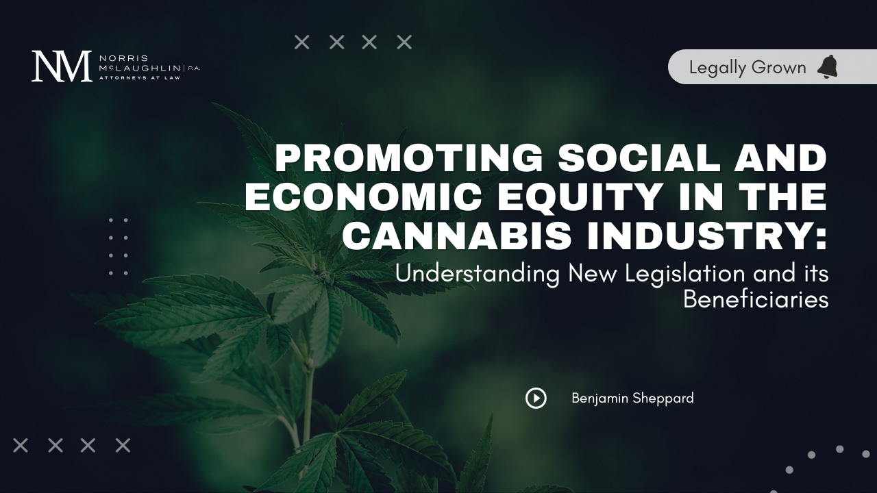 Promoting Social and Economic Equity in the Cannabis Industry: Understanding New Legislation and its Beneficiaries