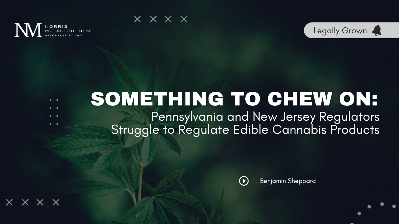 Something to Chew On: Pennsylvania and New Jersey Regulators Struggle to Regulate Edible Cannabis Products
