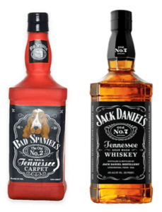 Comparison between bottles - Bad Spaniels and Jack Daniels