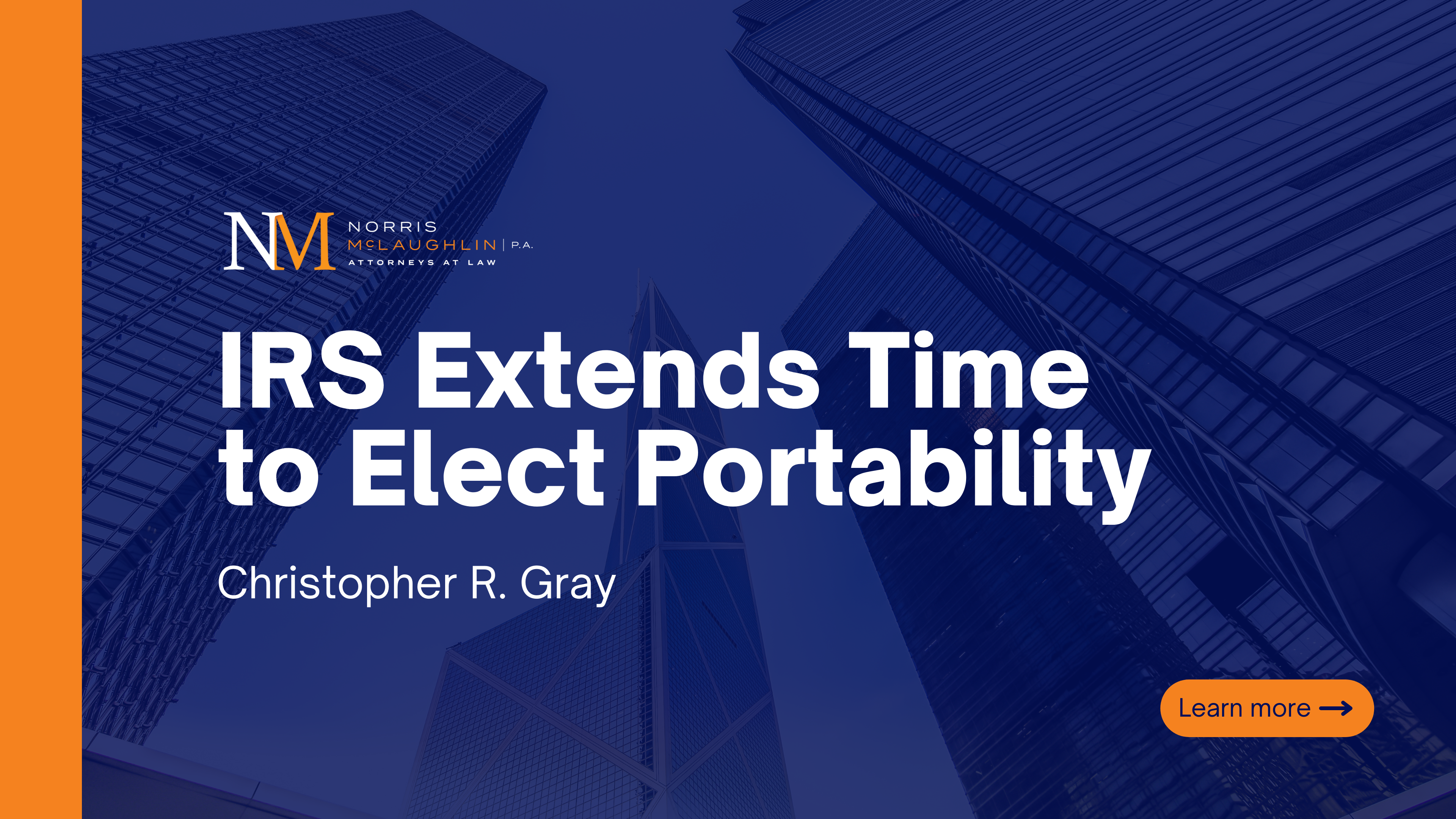 IRS Extends Time to Elect Portability