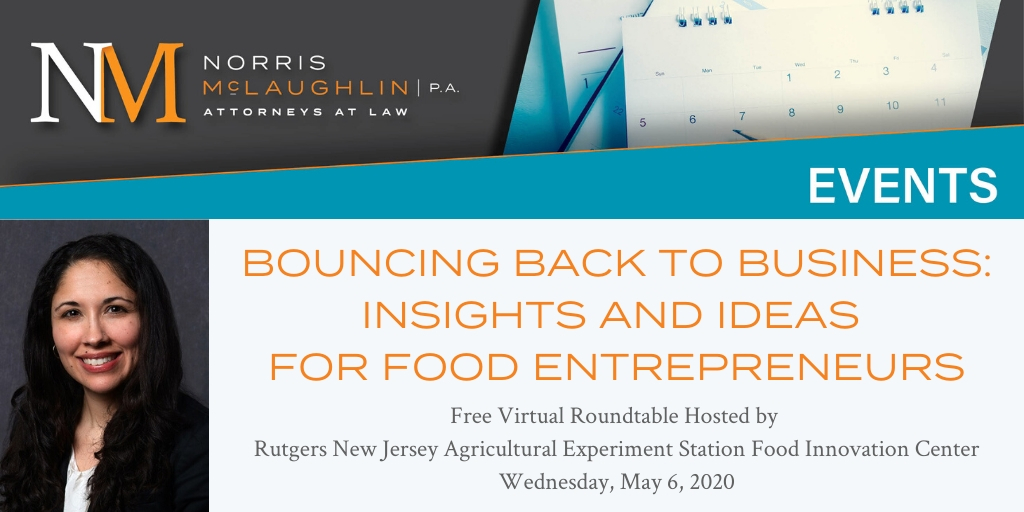 Danielle DeFilippis to Be Panelist for Rutgers Food Innovation Center Town Hall for Food Entrepreneurs