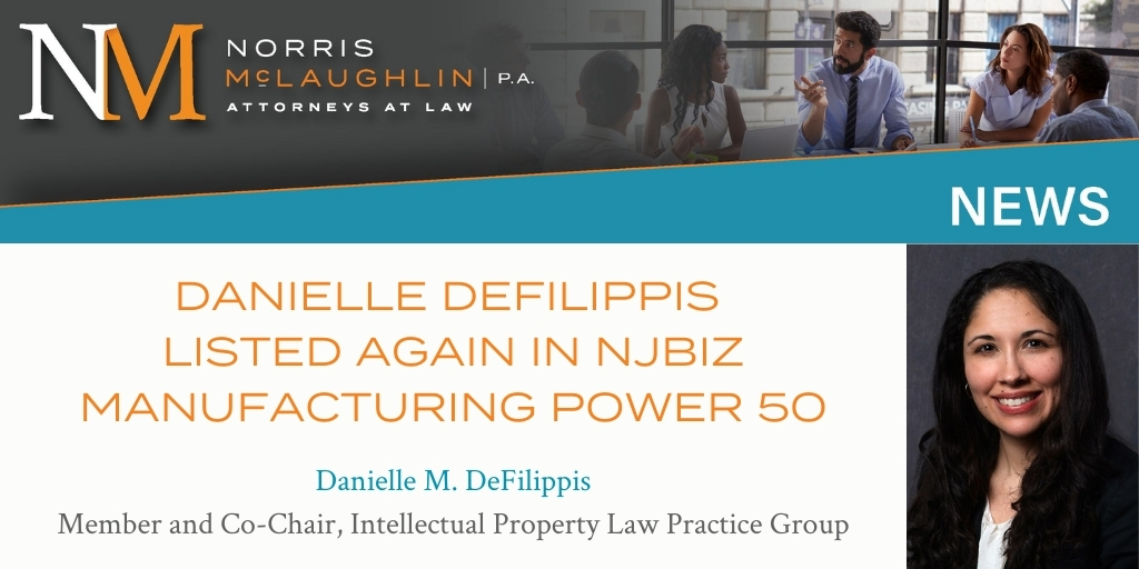 Danielle DeFilippis Listed Again in NJBIZ Manufacturing Power 50