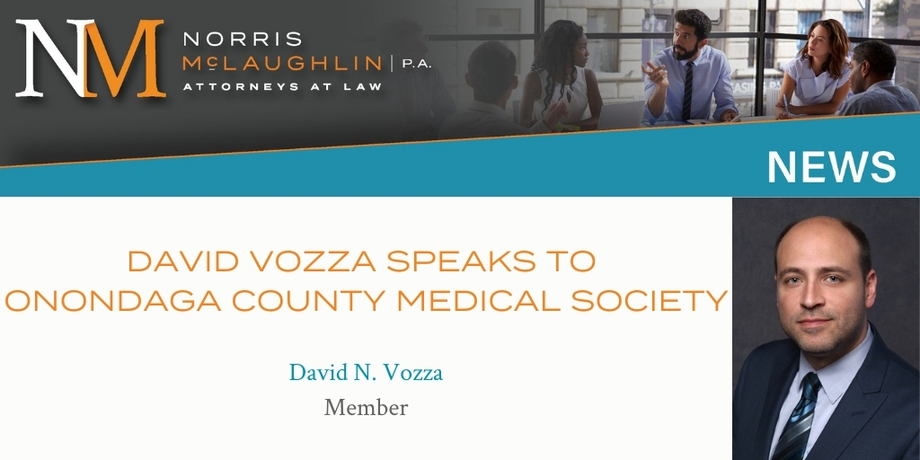 David Vozza Speaks to Onondaga County Medical Society