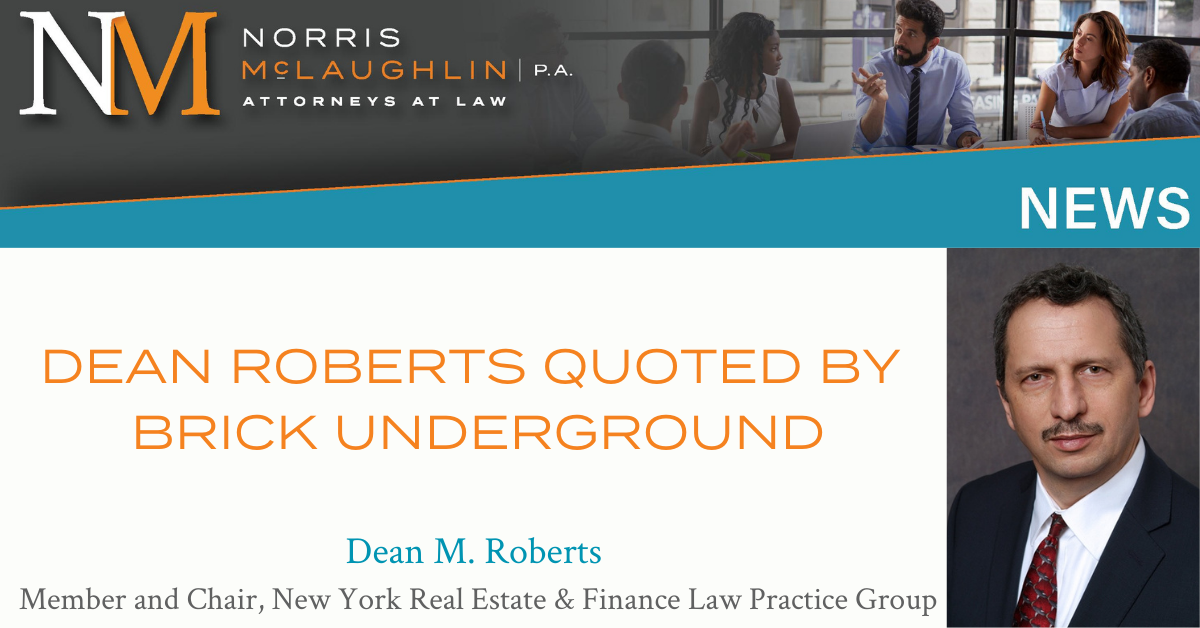 Dean Roberts Quoted by Brick Underground