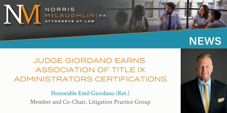 Judge Giordano Earns Association of Title IX Administrators Certifications