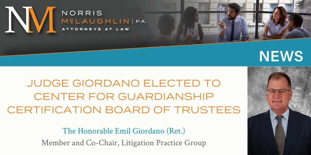 Judge Giordano Elected to Center for Guardianship Certification Board of Trustees