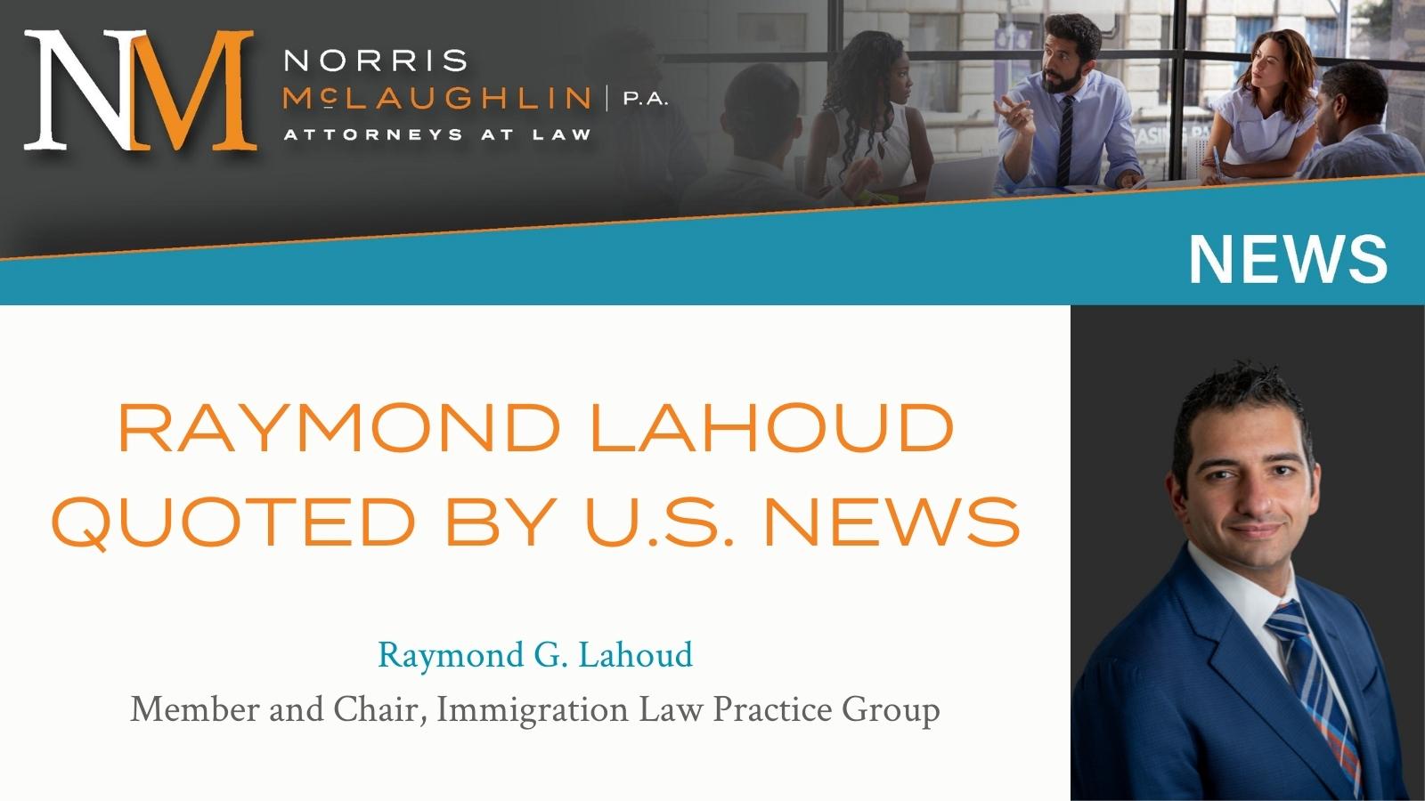 Ray Lahoud Quoted by U.S. News