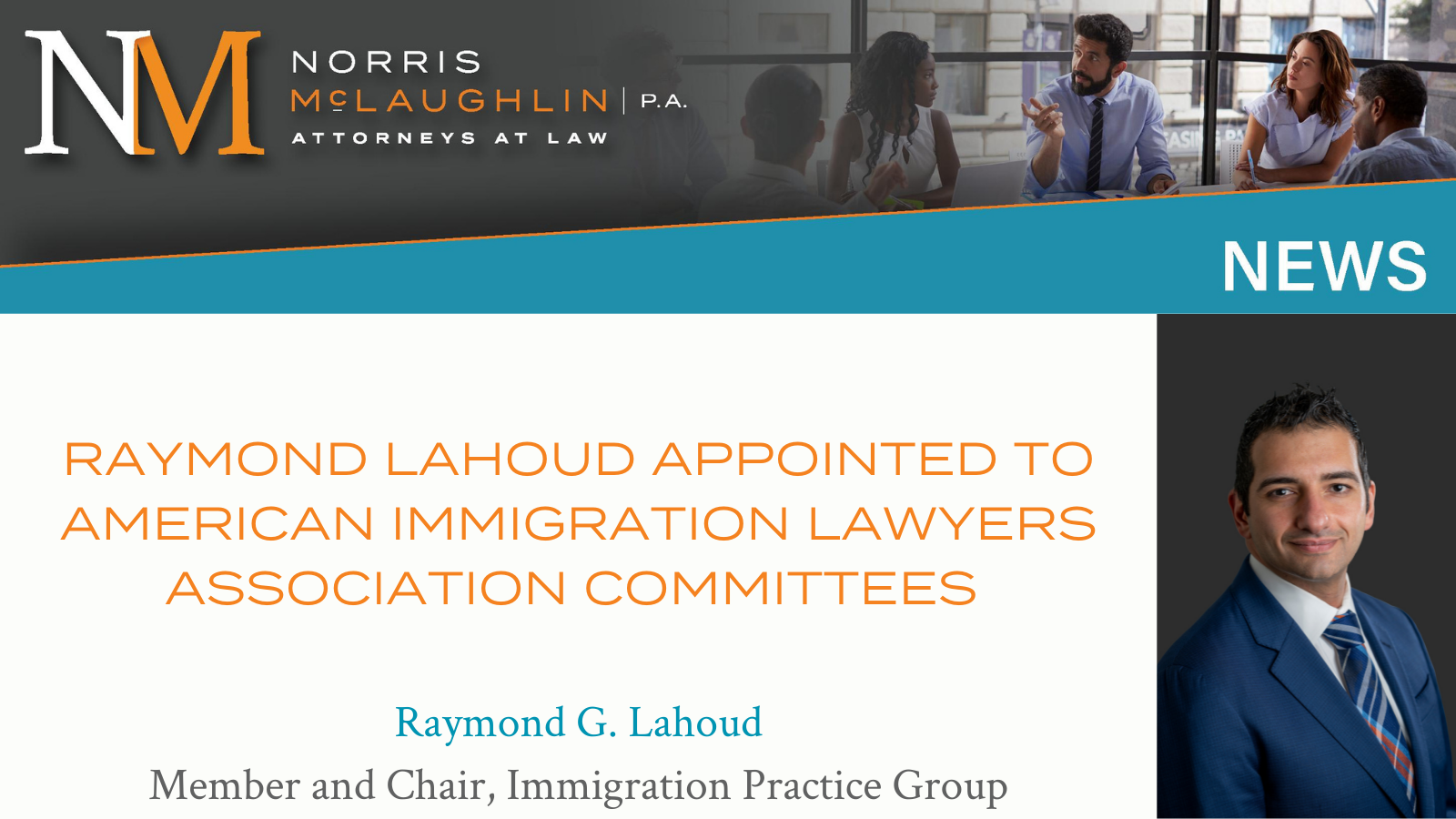 Raymond G. Lahoud Appointed to American Immigration Lawyers Association Committees