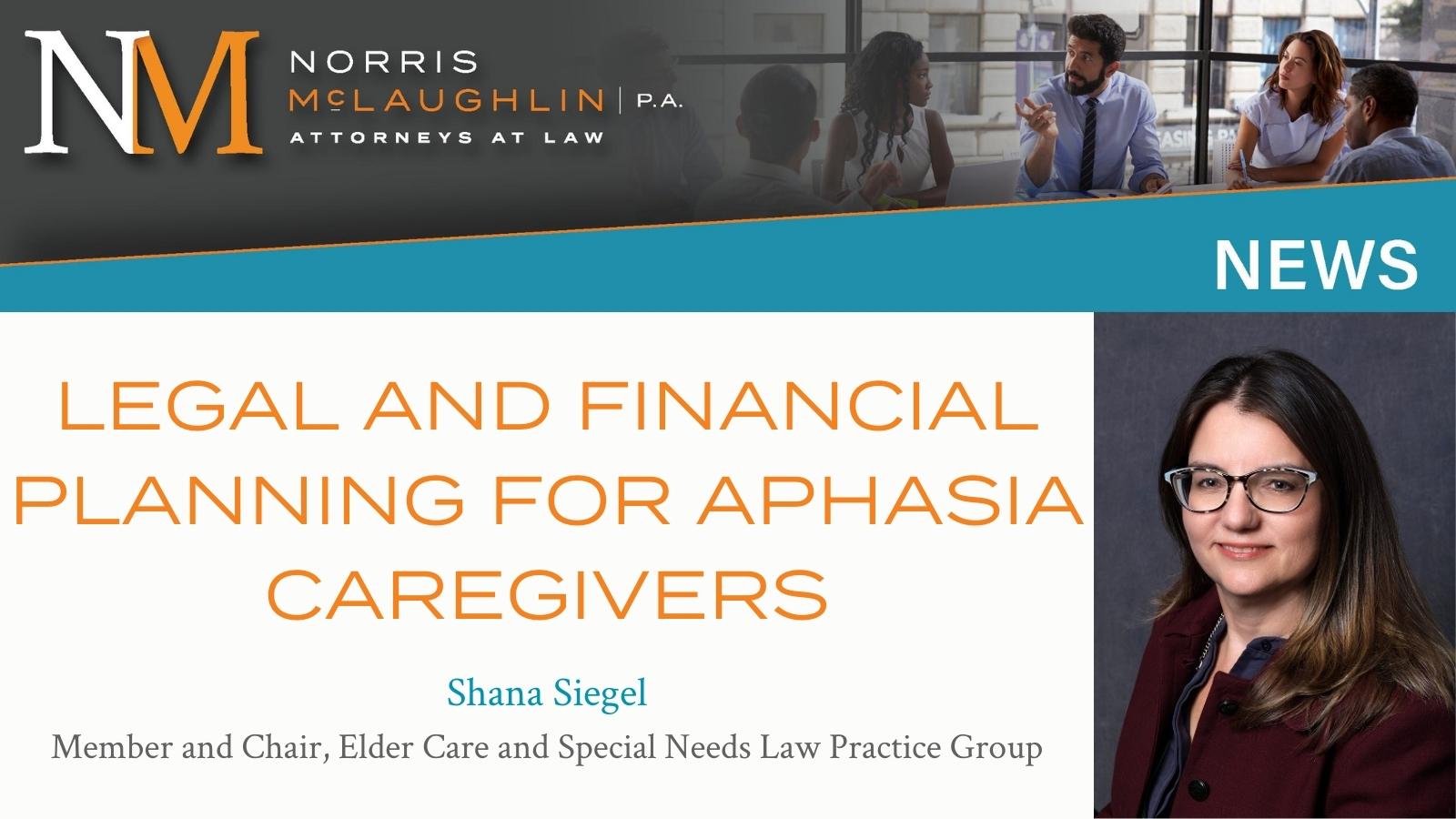 Legal and Financial Planning for Aphasia Caregivers