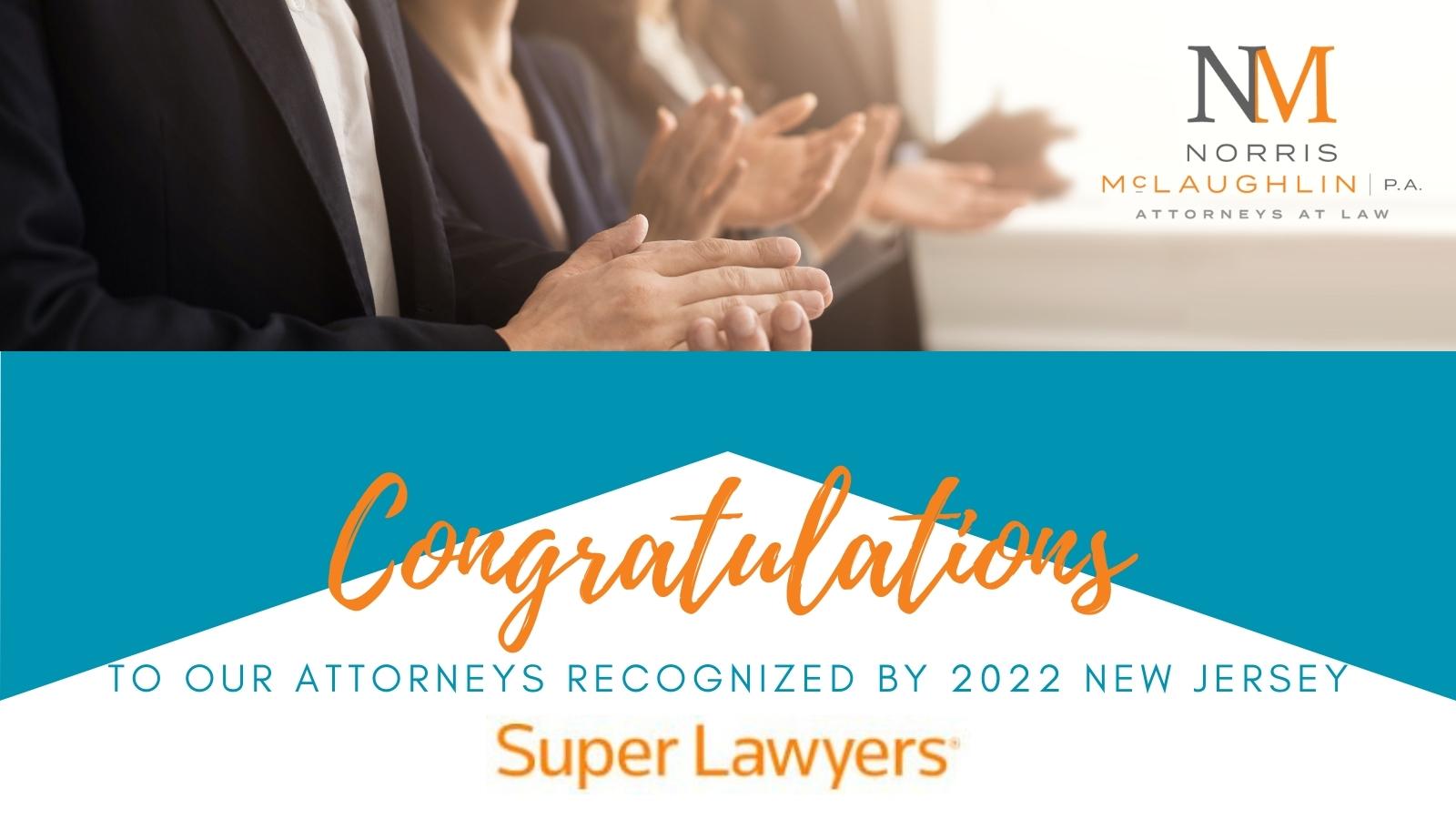 Norris McLaughlin Attorneys Recognized by New Jersey Super Lawyers®